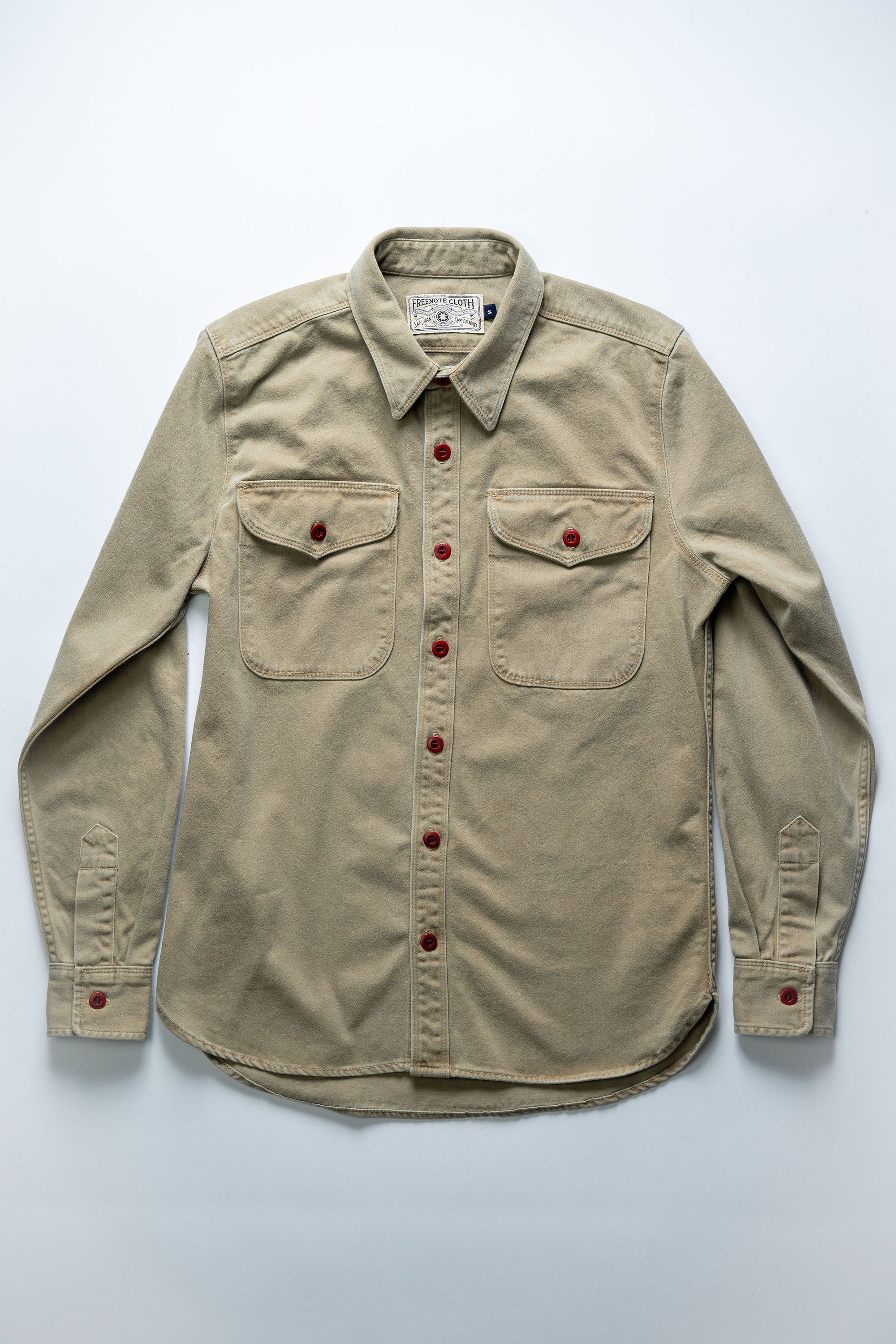 Freenote Cloth Utility - Khaki Red Buttons