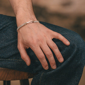 O.P. Jewellery Chunky Hook Bracelet. modeled on wrist