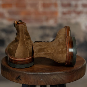 alden mocc toe boots - back view