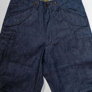 Buzz Rickson's BR42586 Type M-51 Trousers in Denim - Laying flat, front view
