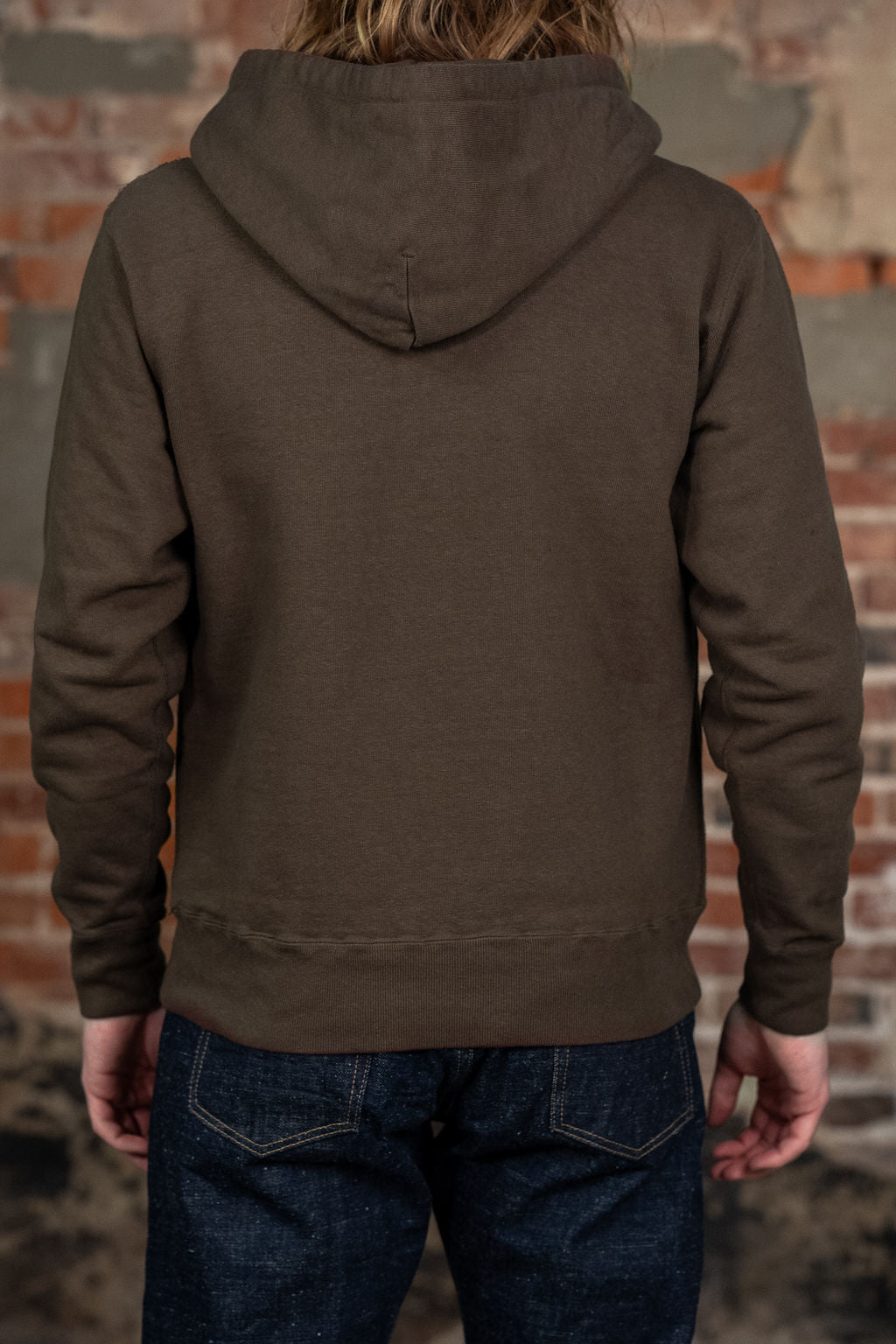 Samurai SWS-SC02 Japanese Cotton Sweat Hoody - Kuri Dark - Model Back