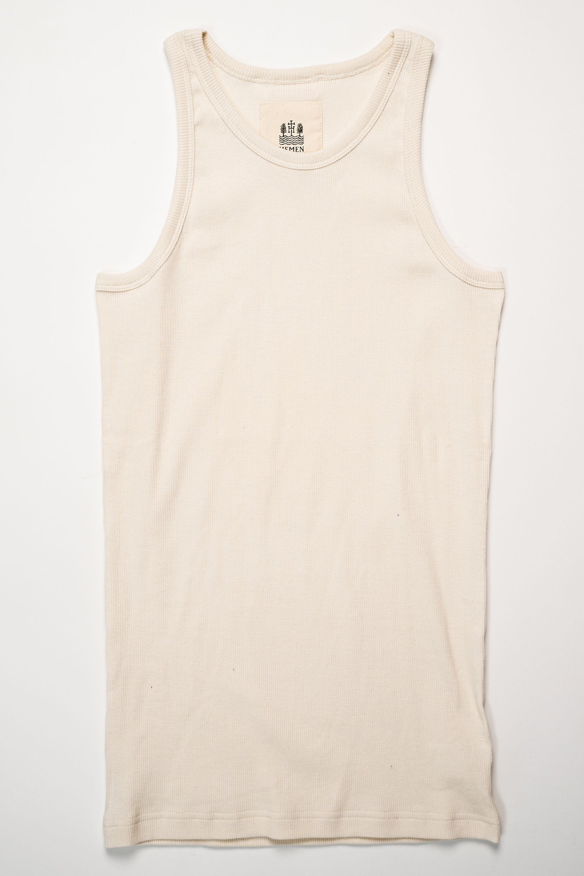 Hemen Biarritz Tank Top Gari - Stone. laid on back