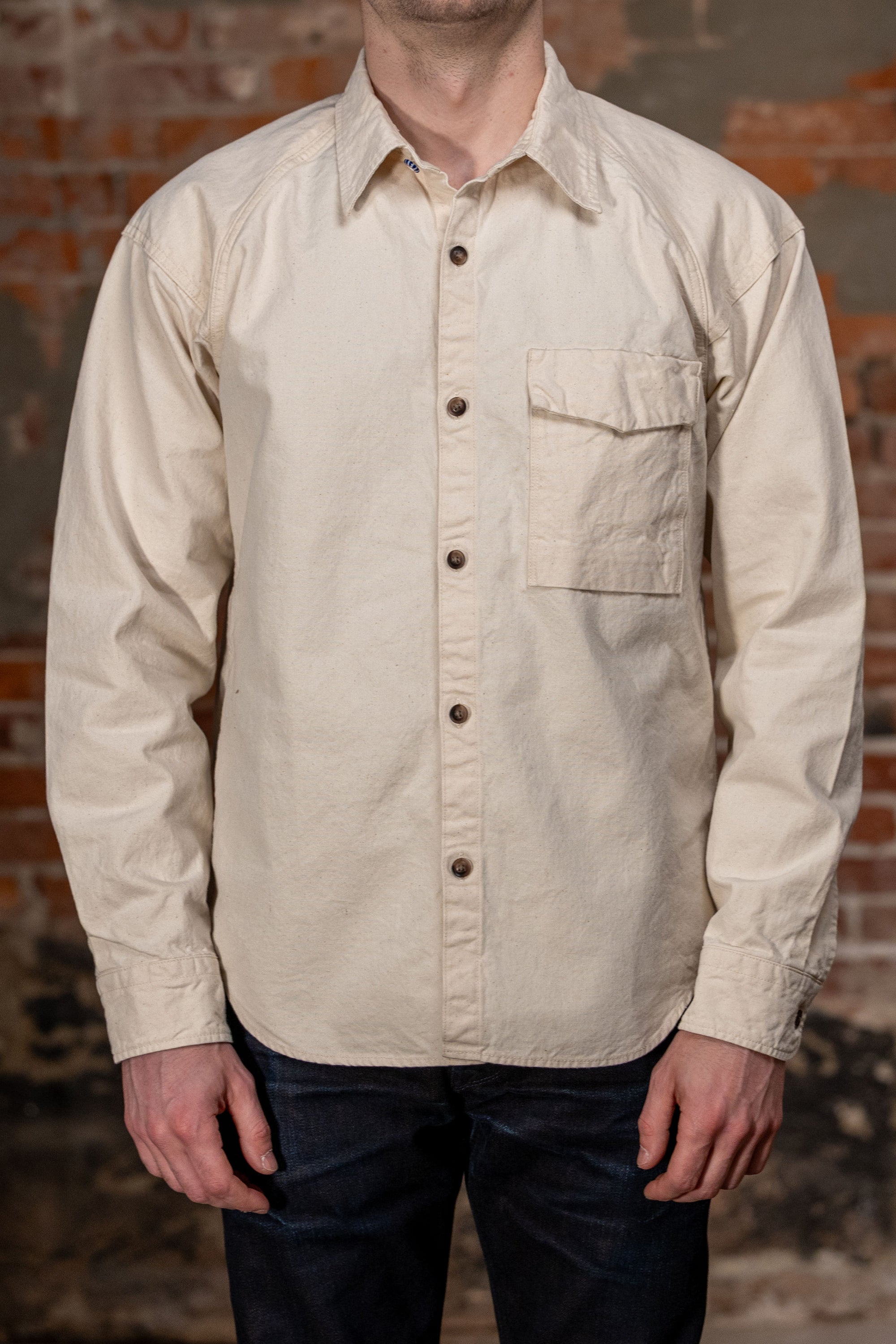 Seuvas 8oz Canvas Raglan Shirt - Natural