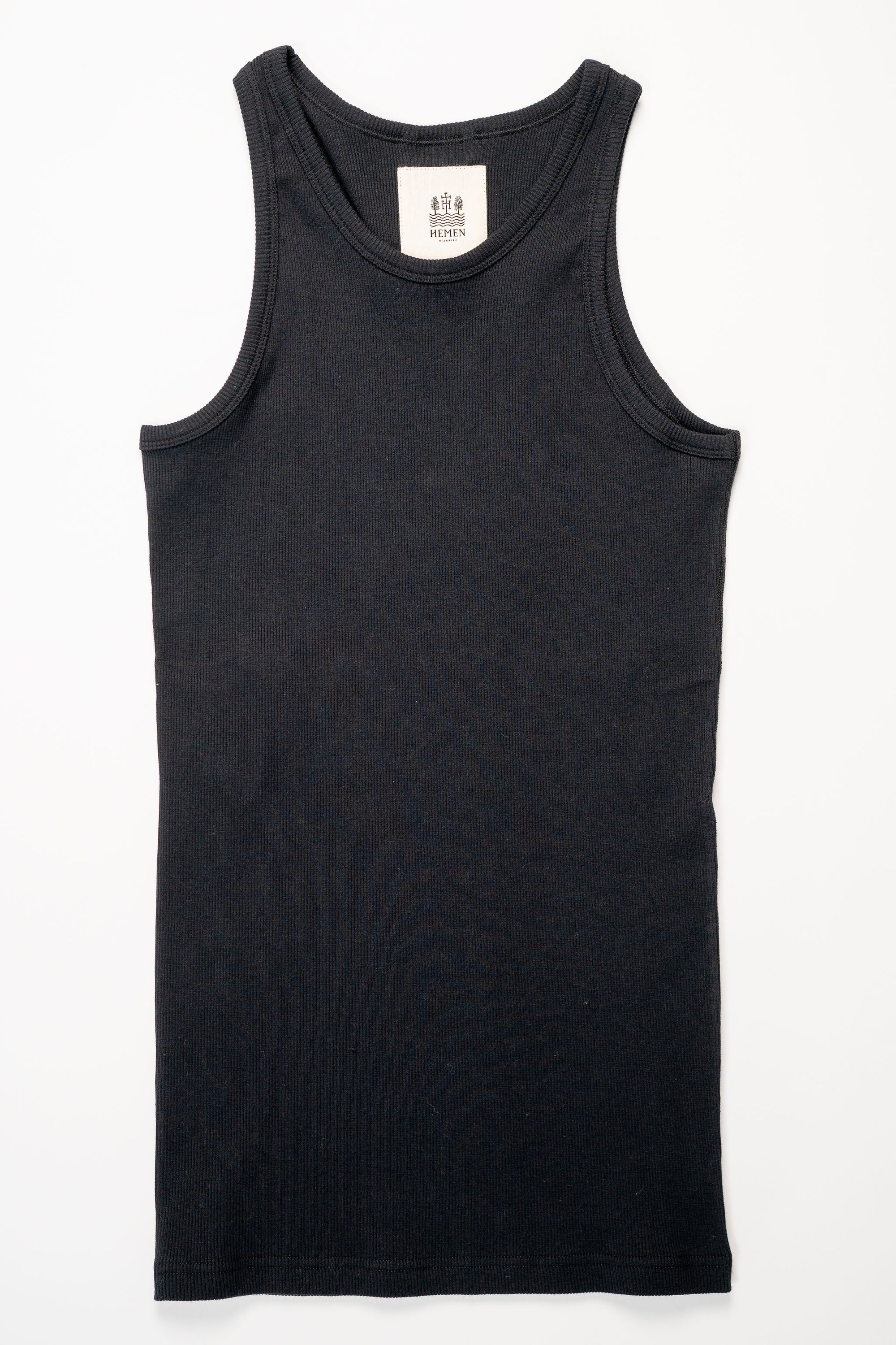 Hemen Biarritz Tank Top Gari - Black. Laid on back