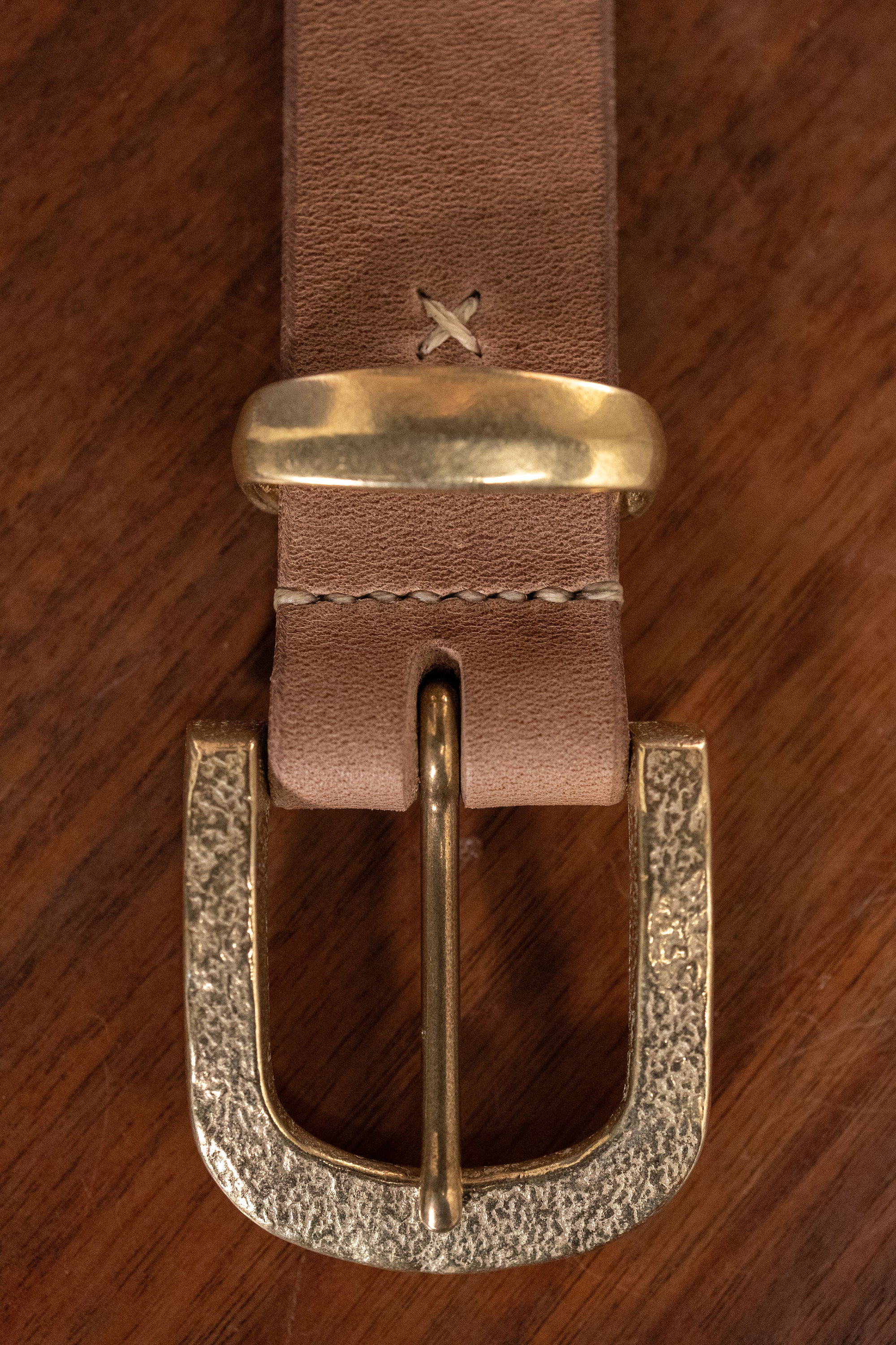 Hollows Leather Trail Belt - Natural Chromexcel Brass Buckle