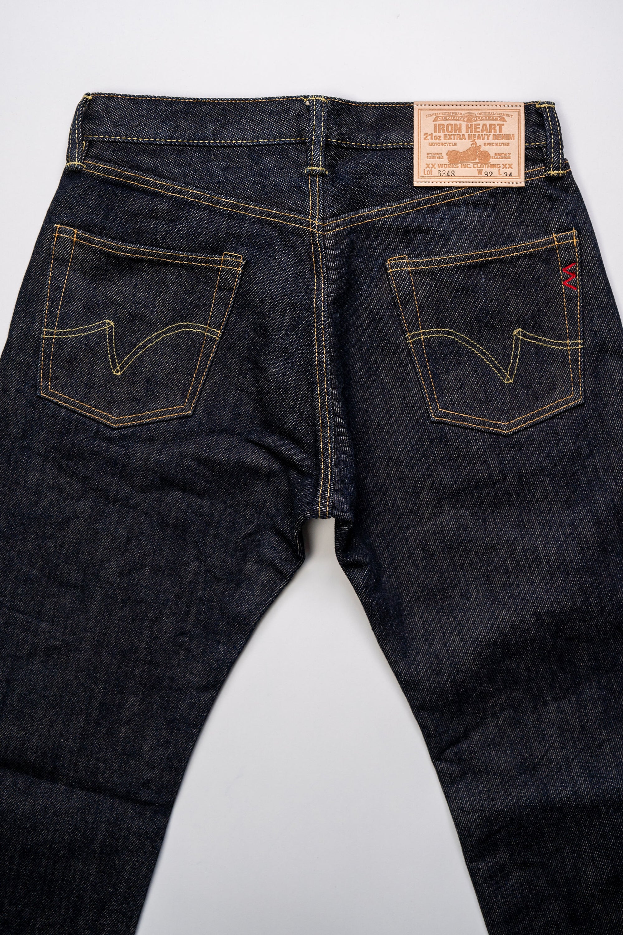 Iron Heart IH-634S 21oz Selvedge Denim Straight Cut Jeans - Indigo