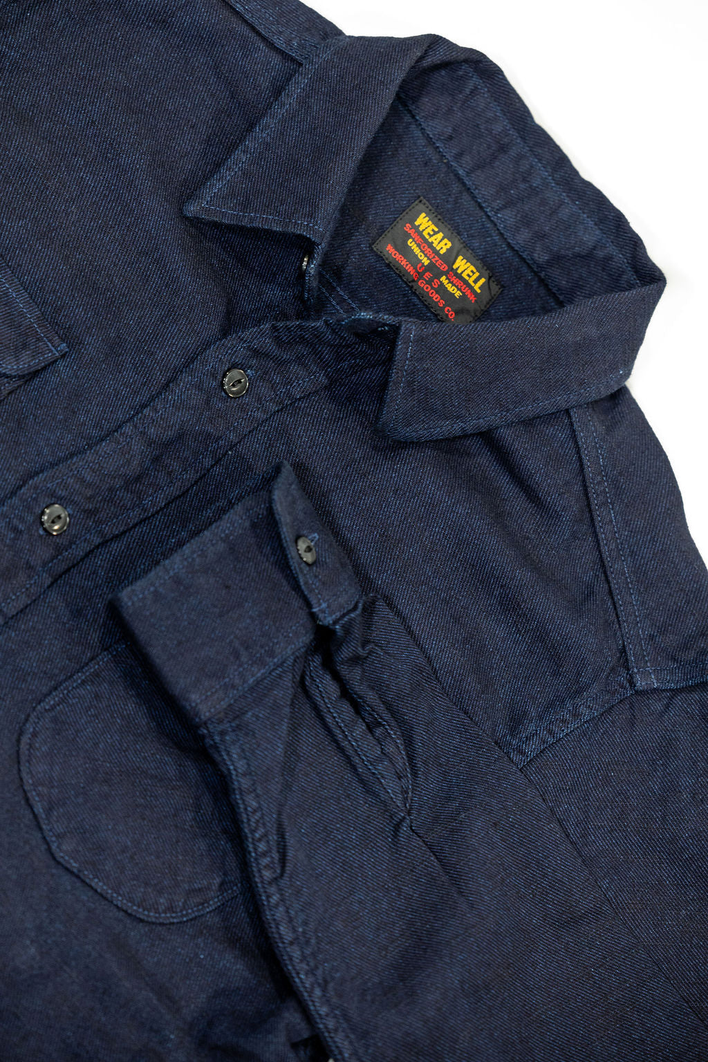 UES Indigo Cotton Viyella Shirt - Indigo