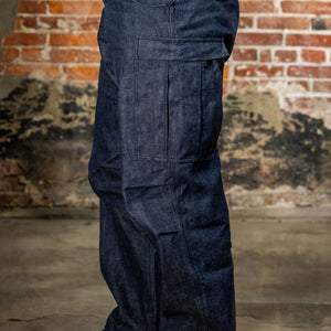 Buzz Rickson's BR42586 Type M-51 Trousers in Denim - On Model Facing Side