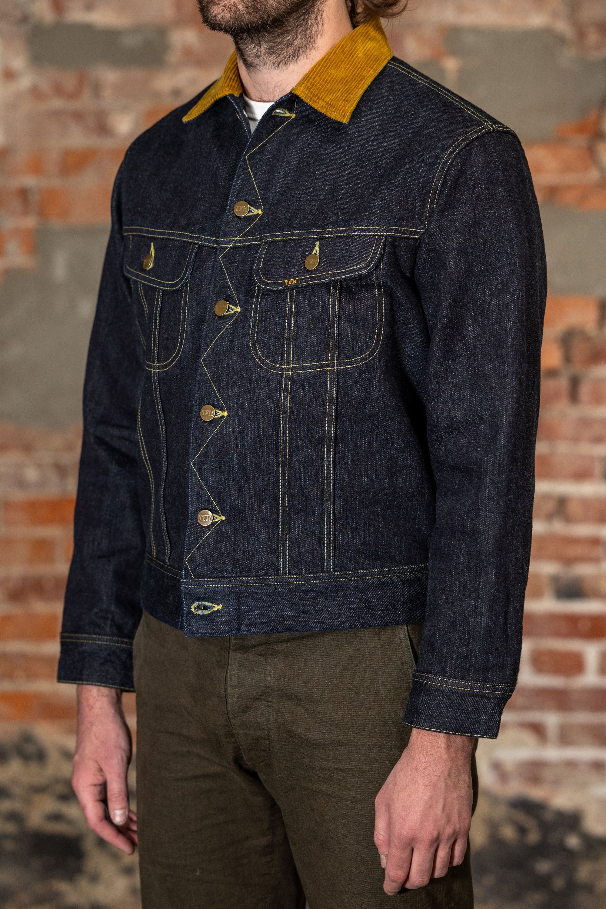 The Flat Head FN-OJ-D102J 14.5oz Blanket Lined Denim Jacket