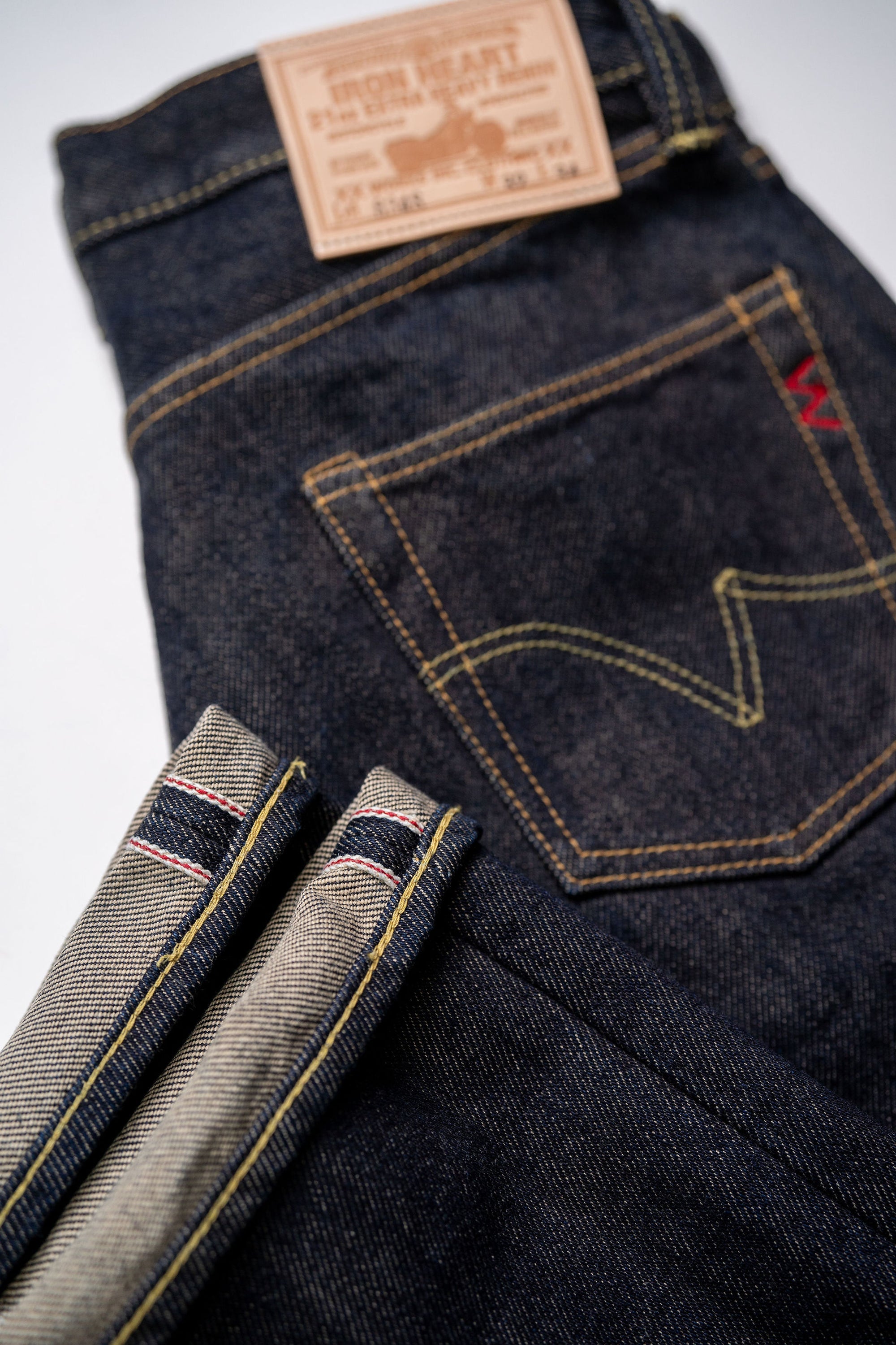 Iron Heart IH-634S 21oz Selvedge Denim Straight Cut Jeans - Indigo