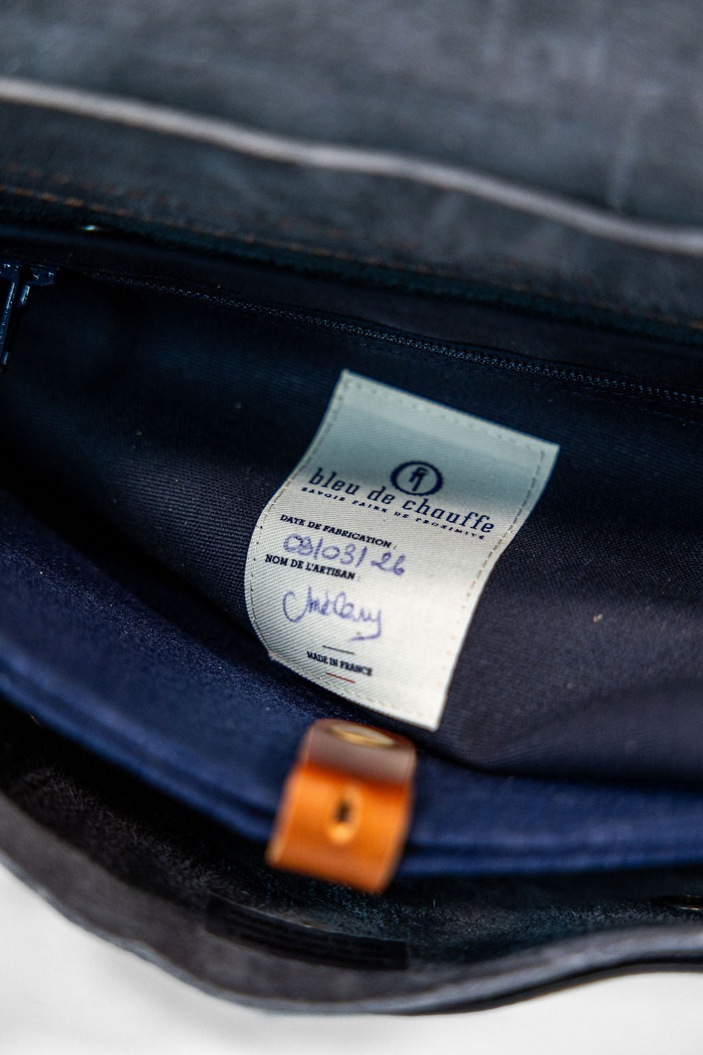 Bleu de Chauffe Postman Bag Eclair M - Navy Blue
