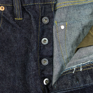 TCB Jeans S40's Jeans - One Wash. close up of front buttons