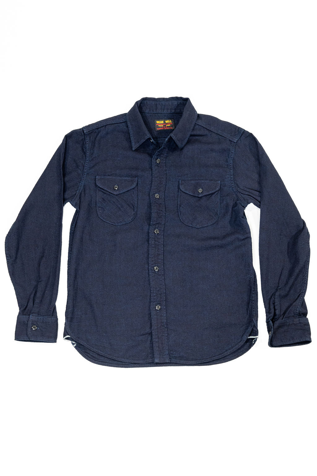 UES Indigo Cotton Viyella Shirt - Indigo
