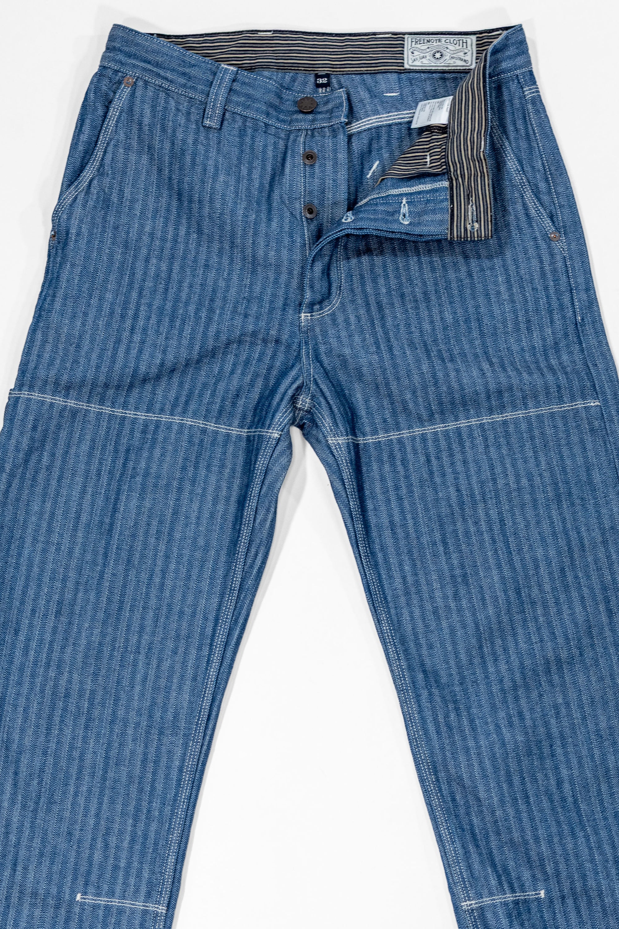 Freenote Coth Ortega Pant - 13oz Blue Herringbone