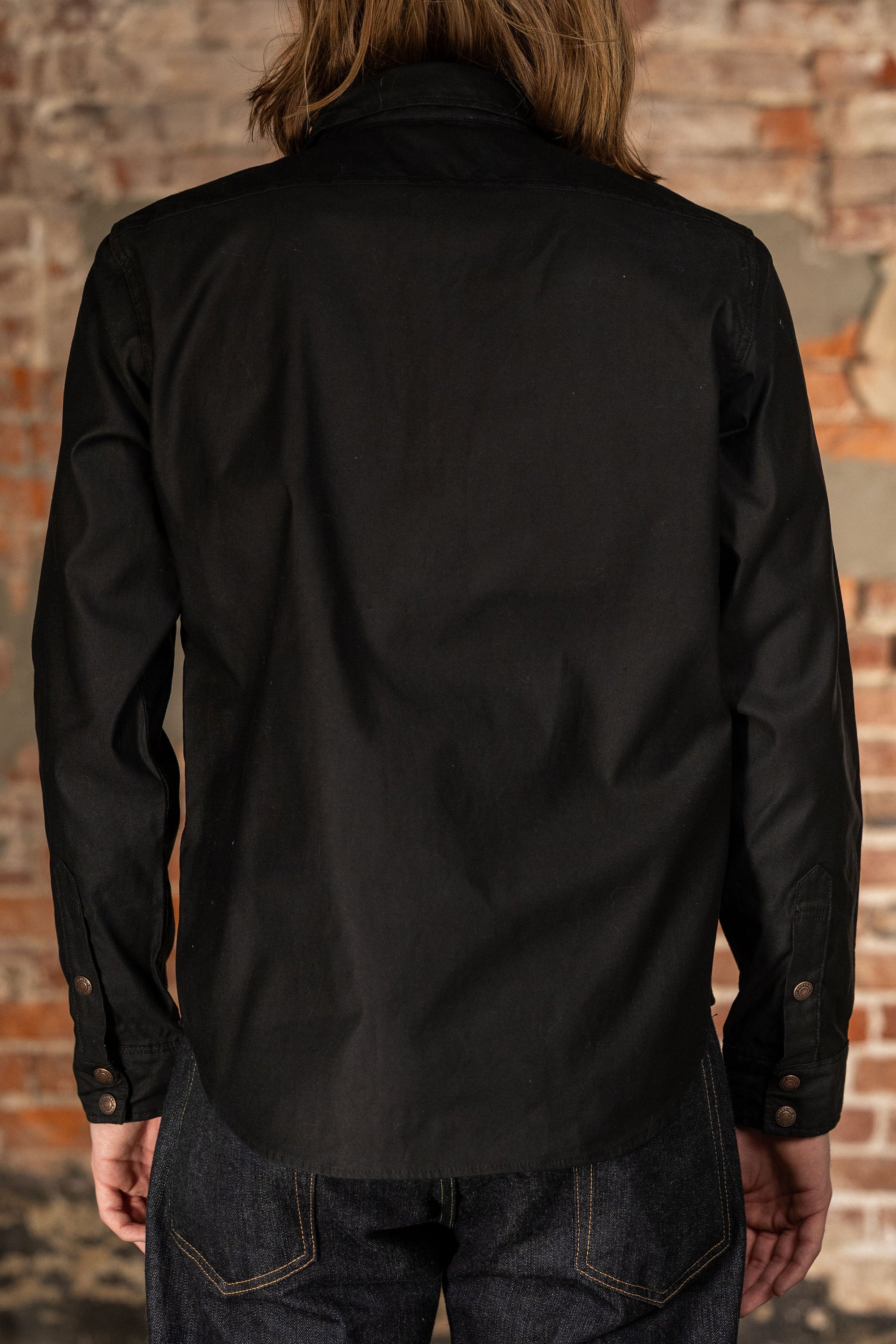 Iron Heart IHSH-425-BLK 8oz Military Whipcord CPO Shirt - Black