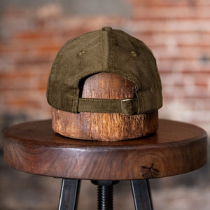 Dehen 1920 Baseball Hat - Olive Drab Corduroy. back profile