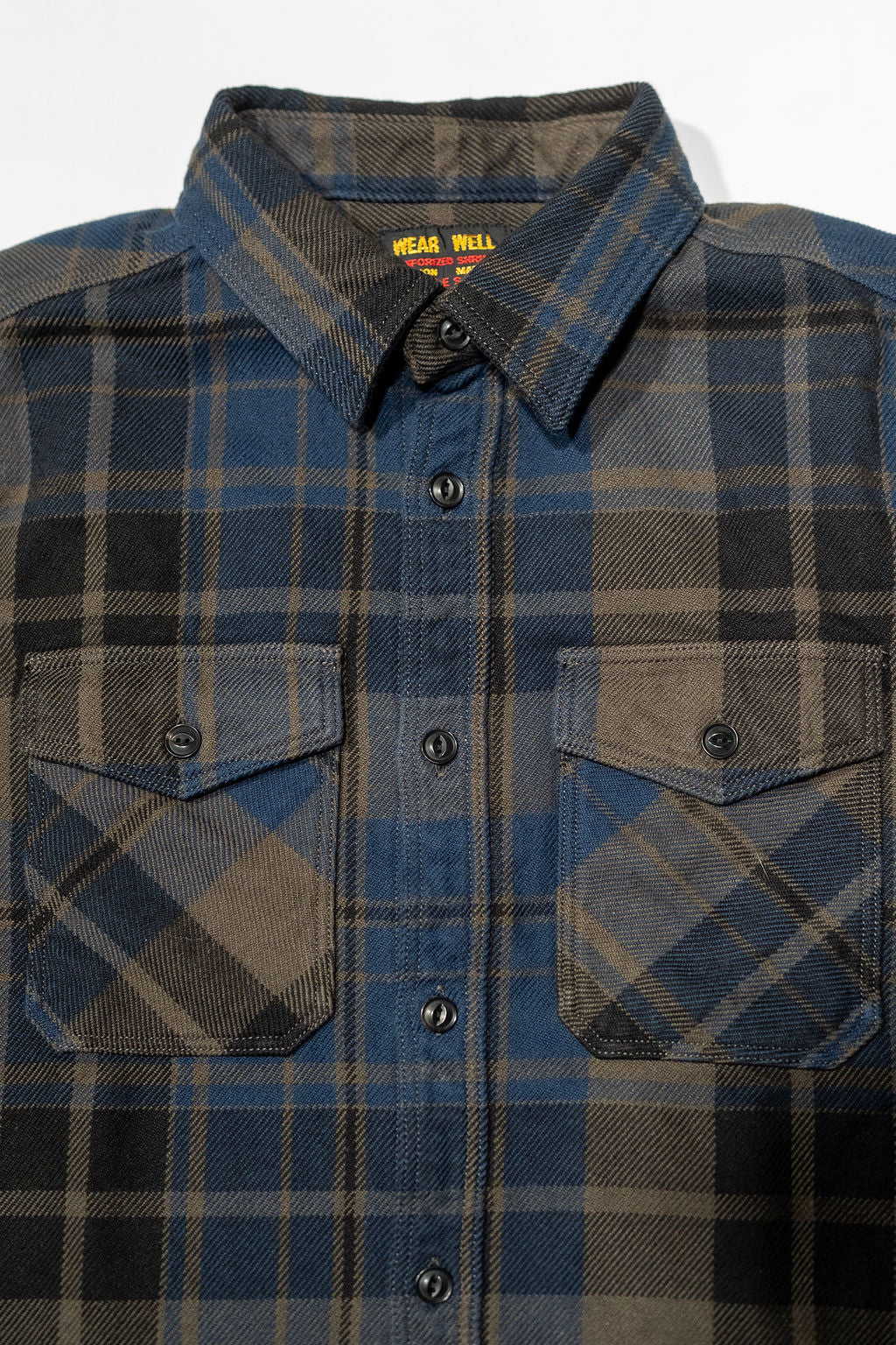 UES 502551 Extra Heavy Flannel Shirts - Navy