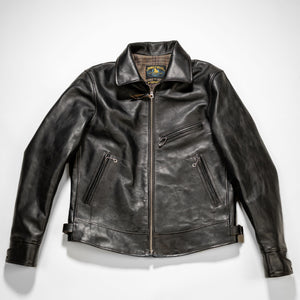 Double Helix Hugging The Curve - Black Teacore Horsehide - Flat Lay Front