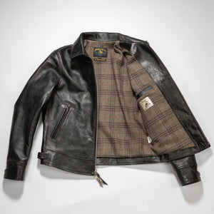 Double Helix Hugging The Curve - Black Teacore Horsehide - Flay Lay Front Open