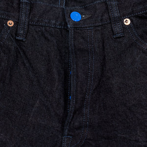 Samurai S0510XX-BOB Aoki Tachikage Regular Straight - 15oz Black-on-Blue Denim - Front View Flat Details