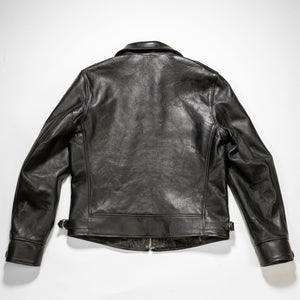 Double Helix Hugging The Curve - Black Teacore Horsehide - Flat Lay Back