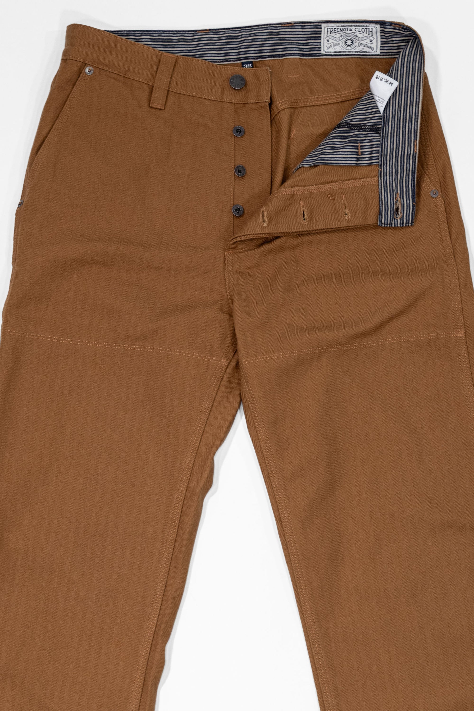 Freenote Coth Ortega Pant - 13oz Rust Herringbone