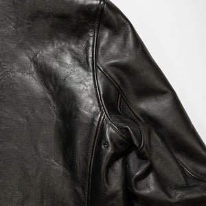 Double Helix Hugging The Curve - Black Teacore Horsehide - Back Shoulder Details