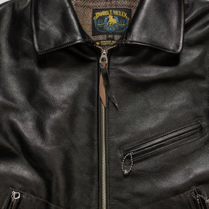 Double Helix Hugging The Curve - Black Teacore Horsehide - Flat Lay Front Details