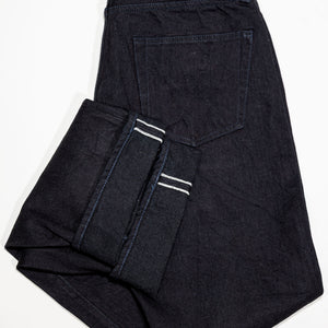 Samurai S0510XX-BOB Aoki Tachikage Regular Straight - 15oz Black-on-Blue Denim - Back View Flat