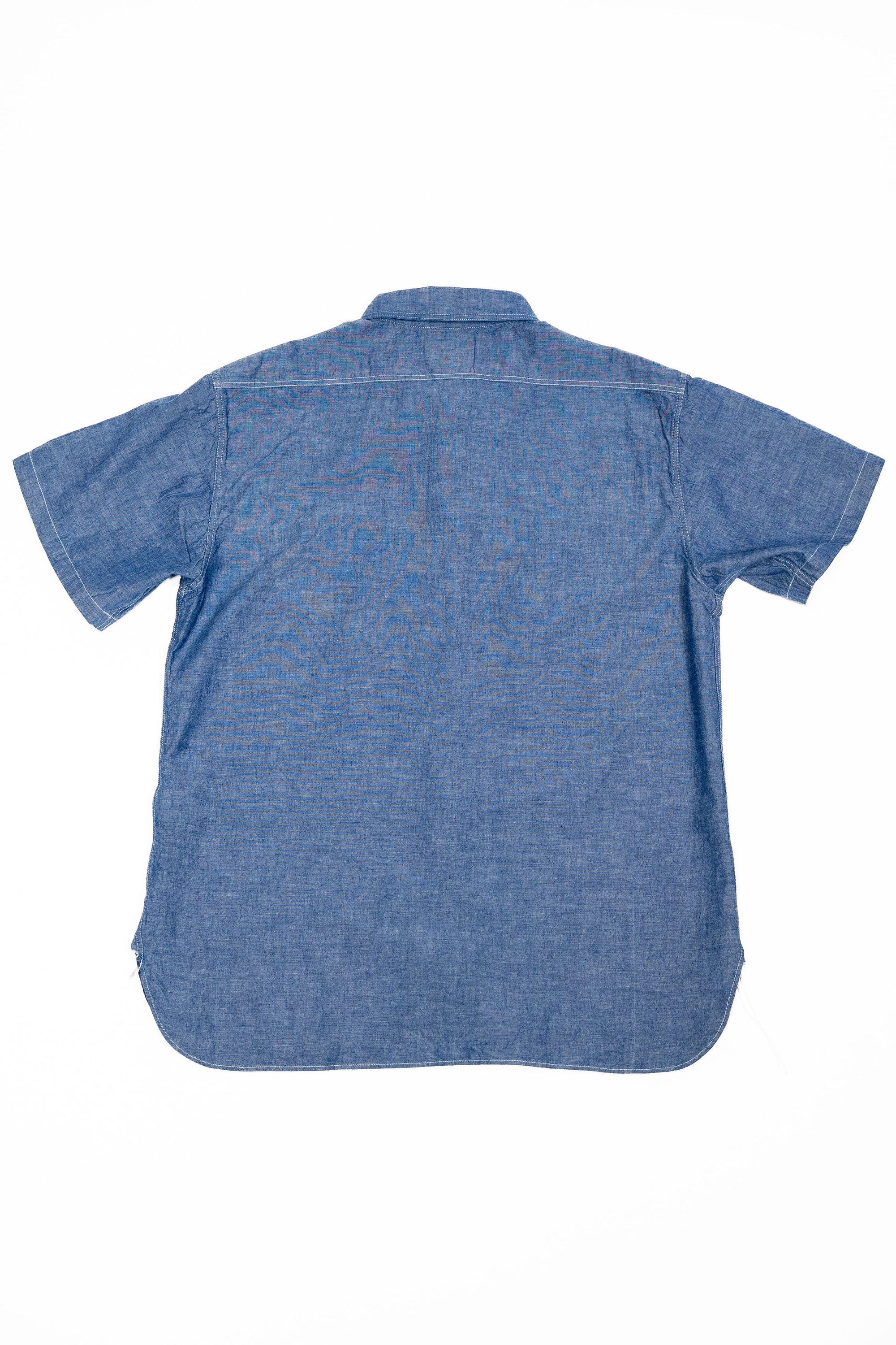 Buzz Rickson's BR35856 Short Sleeve Chambray Work Shirt - Blue