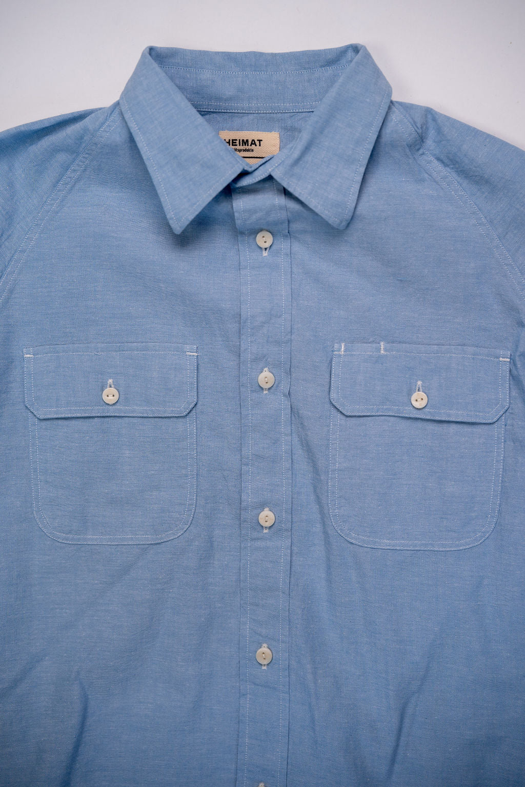 Heimat Textil Work Shirt - Trail Blue Chambray