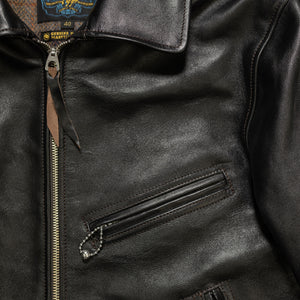 Double Helix Hugging The Curve - Black Teacore Horsehide - Front details