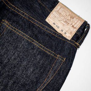 Samurai S0710XX-WASHI Slim Straight Model - 15oz Washi - back pocket and leather patch 