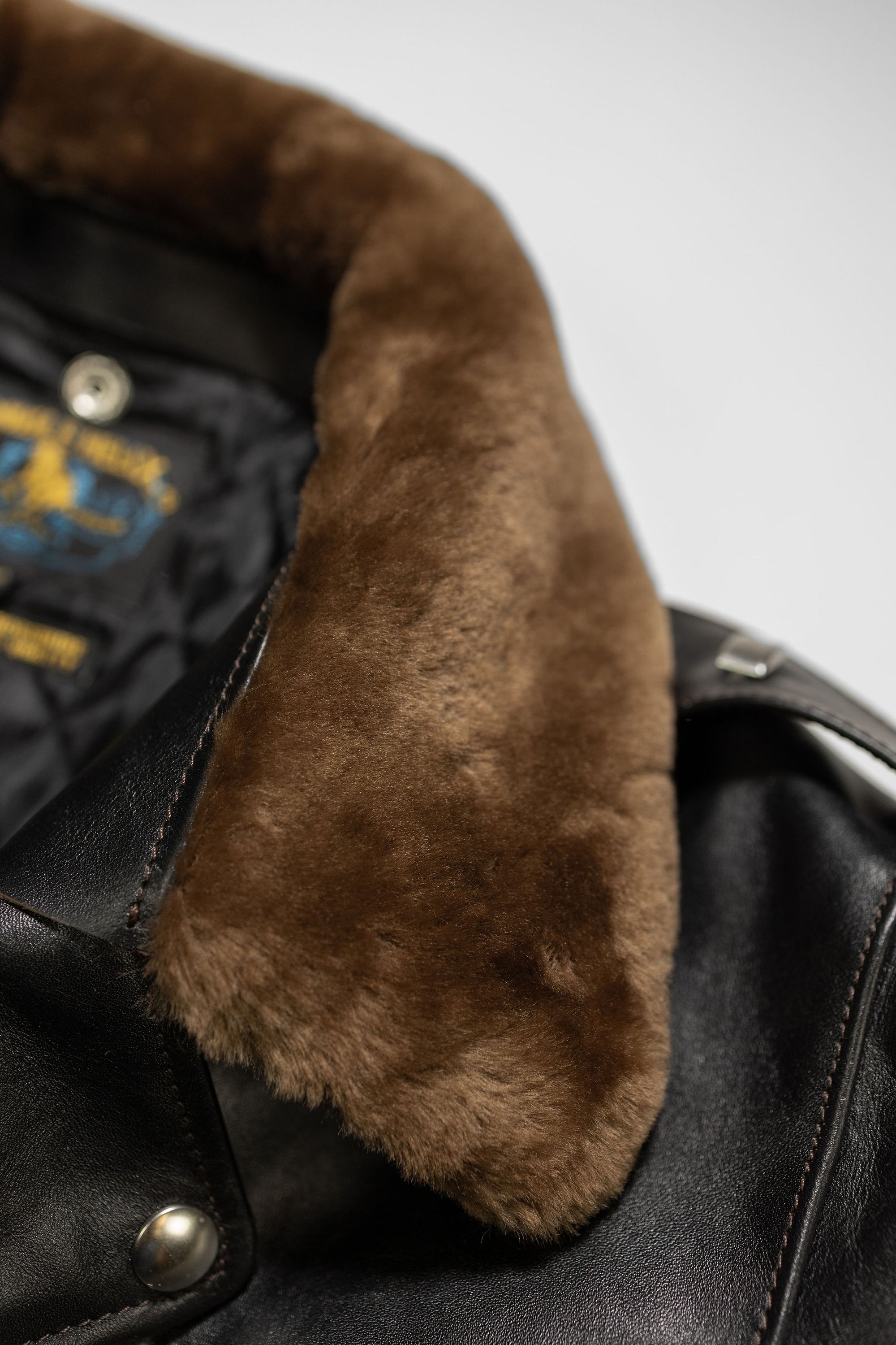 Double Helix - Innovator with Fur Collar Black Teacore Horsehide - Collar Details