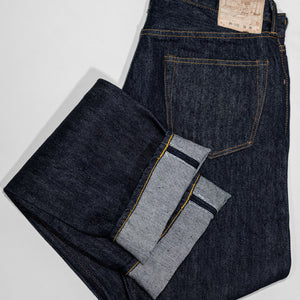 Samurai S0710XX-WASHI Slim Straight Model - 15oz Washi - Back flat lay folded