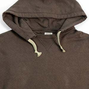 Samurai SWS-SC02 Japanese Cotton Sweat Hoody - Kuri Dark - Detail Hood and Collar