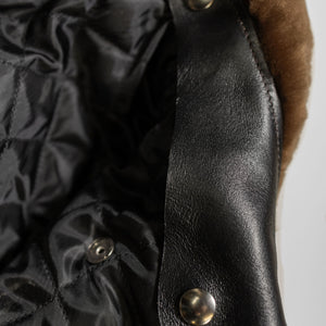 Double Helix - Innovator with Fur Collar Black Teacore Horsehide - Inner Collar Detail