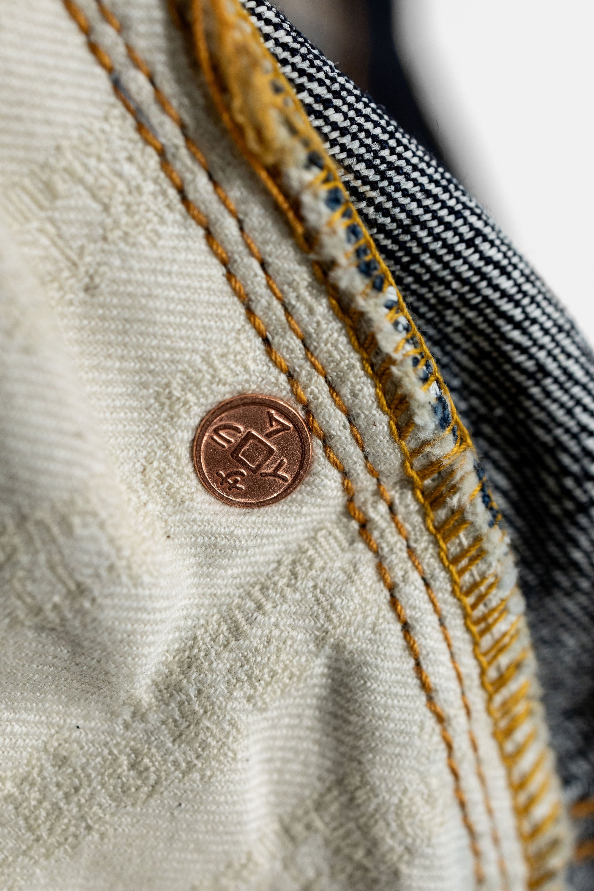 Samurai S0710XX-WASHI Slim Straight Model - 15oz Washi - rivet detail