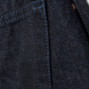 Samurai S0510XX-BOB Aoki Tachikage Regular Straight - 15oz Black-on-Blue Denim - Pocket Stitching Detail