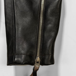 Double Helix - Innovator with Fur Collar Black Teacore Horsehide - Sleeve Zipper Detail
