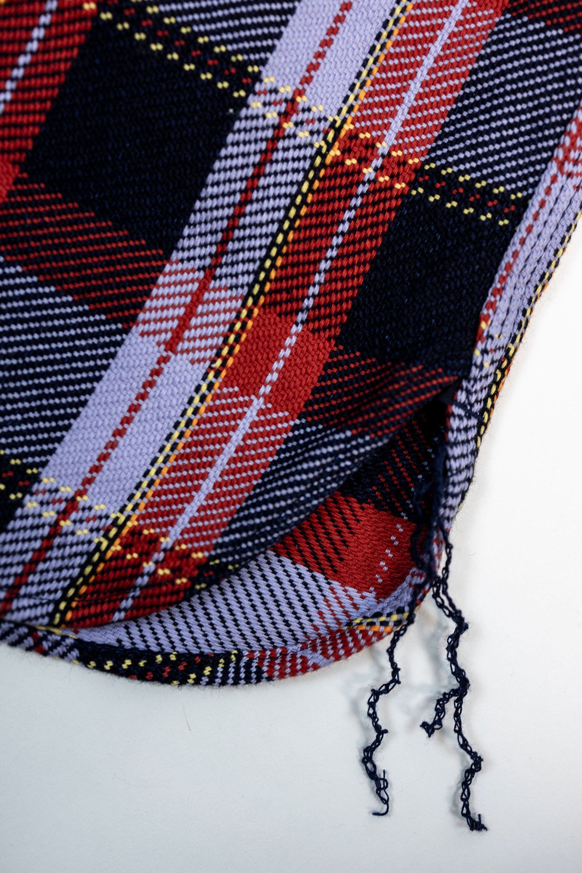Samurai SIN25-01W Heavy Indigo Flannel - Purple - Detail hem