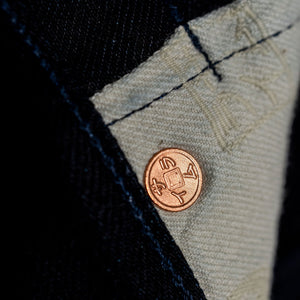 Samurai S0510XX-BOB Aoki Tachikage Regular Straight - 15oz Black-on-Blue Denim - Rivet Detail