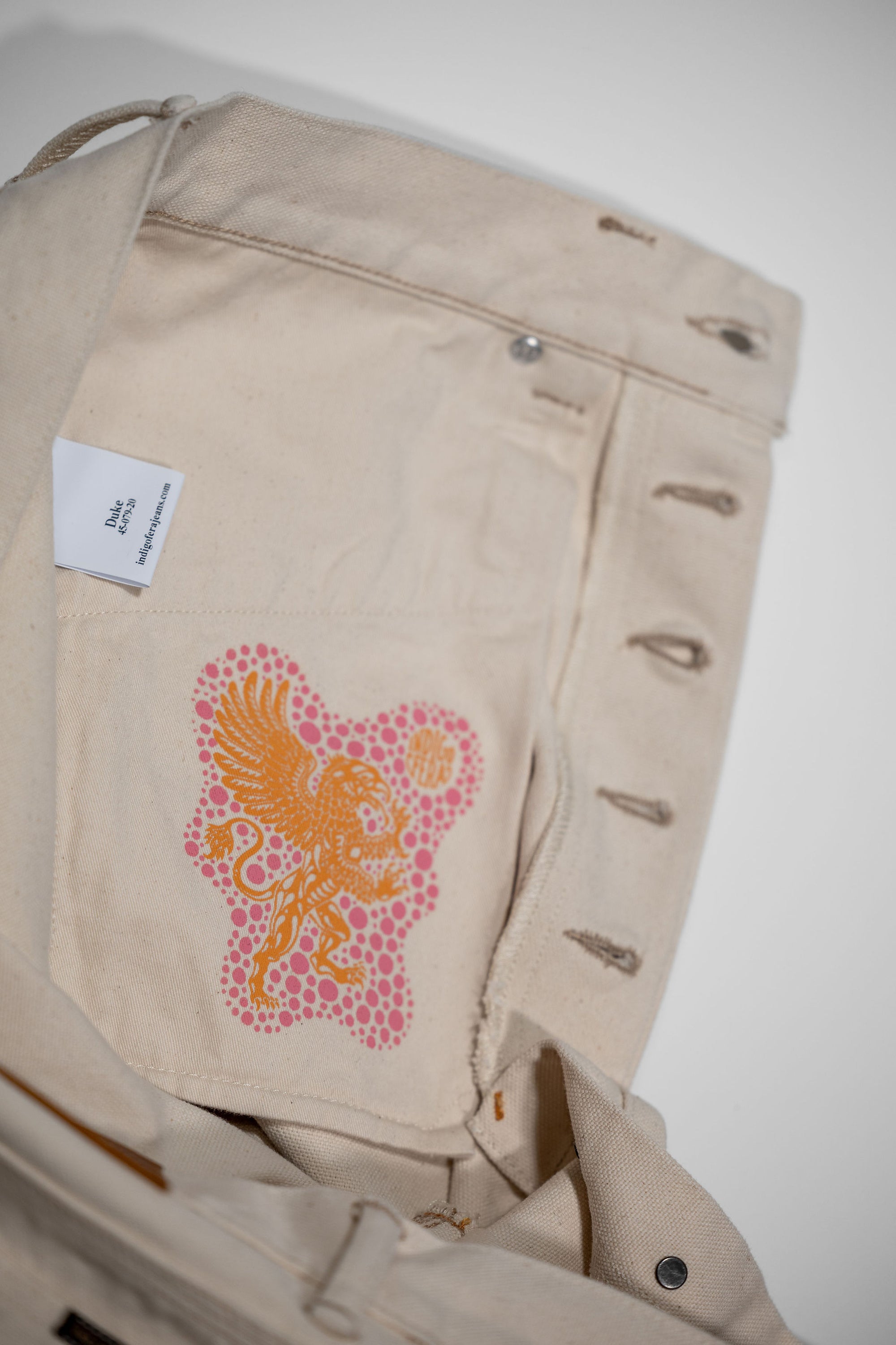 Indigofera Duke - 13oz Smithson Canvas Ecru - pocket bag