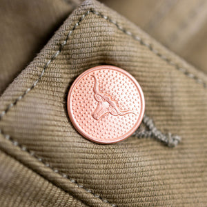 Wythe Deck Pant - Faded Olive - Button Detail