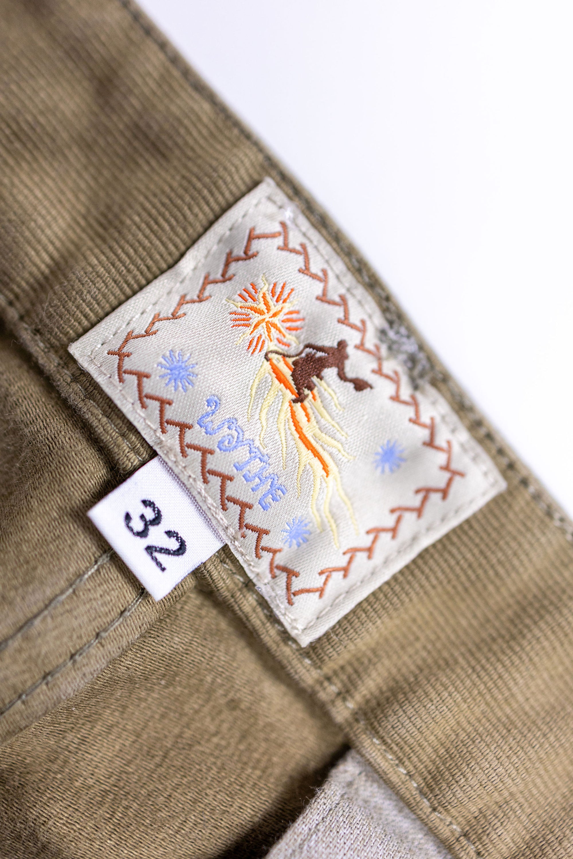 Wythe Deck Pant - Faded Olive - Tag Detail