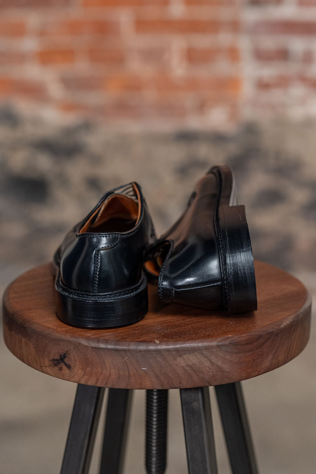 alden plain toe bluchers - back view