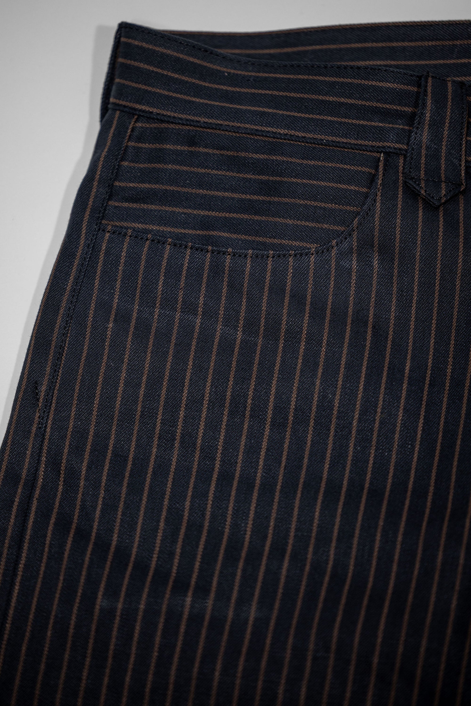 Indigofera Durango - 12oz Sable Stripe - front pocket