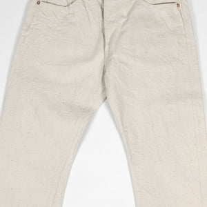 Samurai S710SC-KI Slim Straight - 18oz Japanese Cotton Made Ecru Jeans - Flat Lay Front