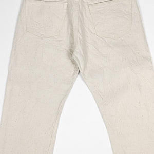 Samurai S710SC-KI Slim Straight - 18oz Japanese Cotton Made Ecru Jeans - Flat lay back