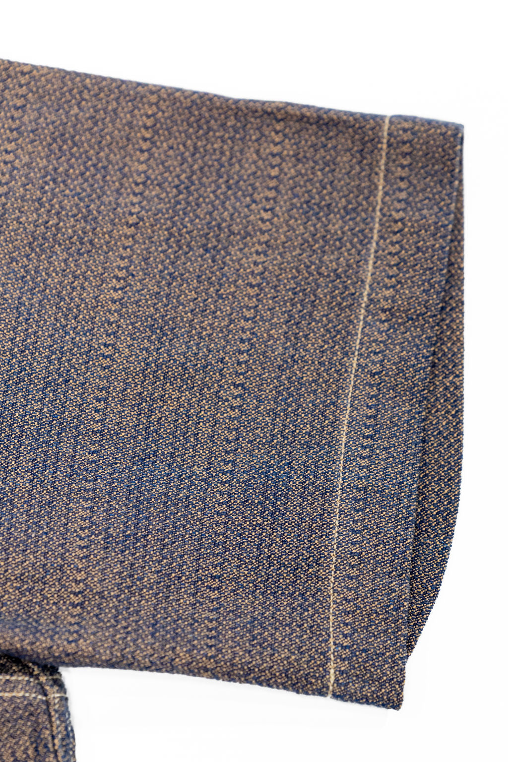 Samurai SOS26-KSK Kanoko Aimadara Open Collar Shirt - Natural Indigo